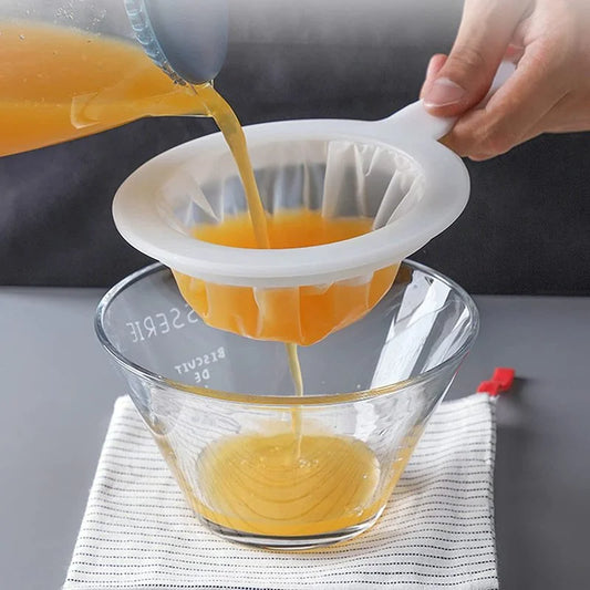 100/200/400 Mesh Washable Nylon Ultra Fine Filter Mesh Strainer Spoon Sieve Soy Milk Juice Coffee Tea Filter Kitchen Colande…