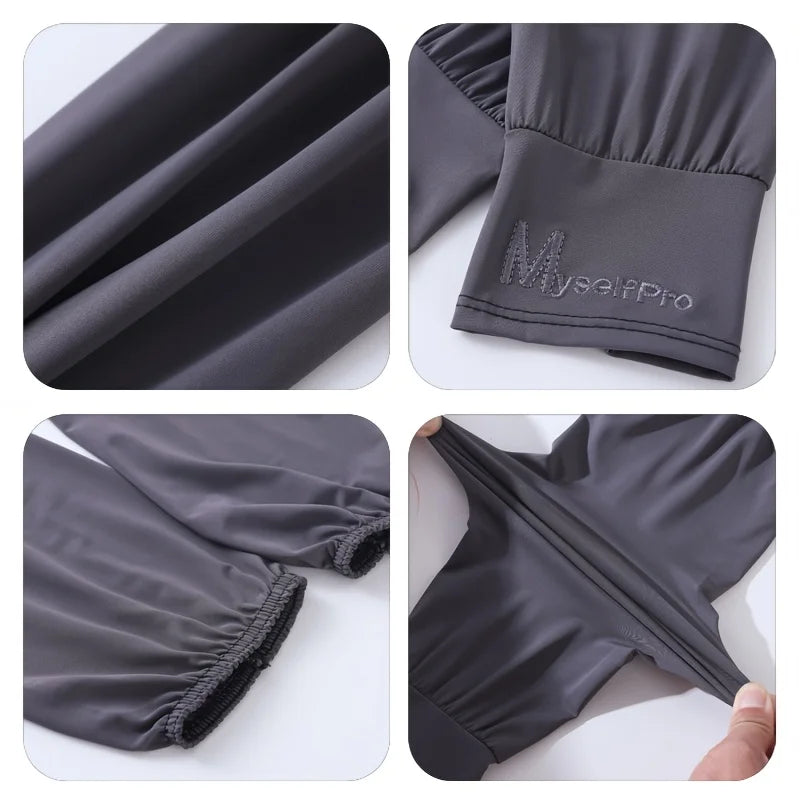 Cooling Arm Sleeves Breathable Sun Protection Ice Slik Sleeves Summer Outdoor Sports Driving Cycling Sleeves Men Loose Arm -…