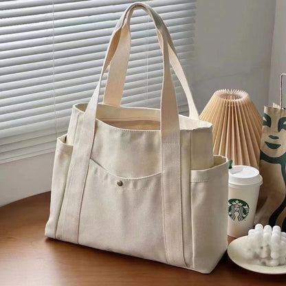 Large Capacity Canvas Tote Bags for Work Commuting Carrying Bag College Style Student Outfit Book Shoulder Bag Shopping Bag…