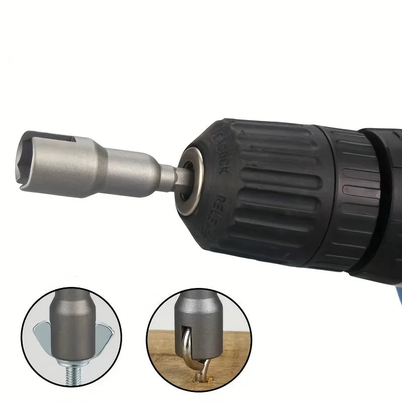 Natural Slotted Butterfly Hole Socket Wrench 65mm Hexagonal Handle Electric Screwdriver Wing Nut Socket Tool - image 5