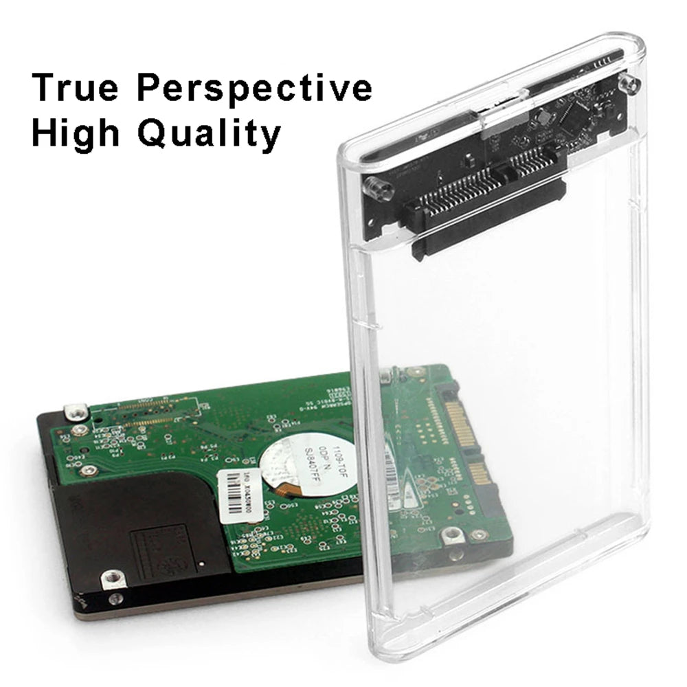 USB 3.0 HDD Enclosure 2.5inch SATA SSD Hard Drive Case with 5Gbps Transfer Speed Mobile External Housing Harddisk Boxs Cable…