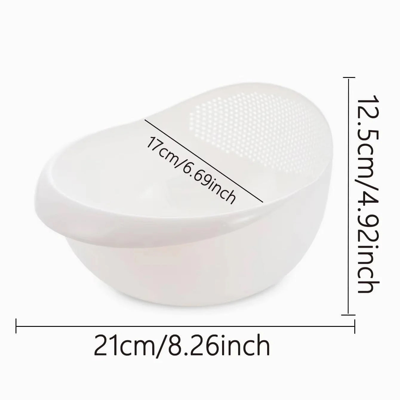 1PC-Silicone Colander Rice Bowl Drain Basket Fruit Bowl Washing Drain Basket with Handle Washing Basket Home Kitchen Organiz…
