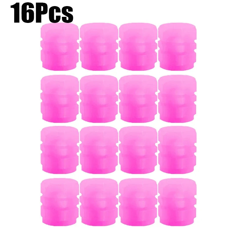 Luminous Valve Caps Fluorescent Night Car Tire Valve Caps Motorcycle Bike Glowing Decor Wheel Nozzles Tyre Cap Car Accessori…