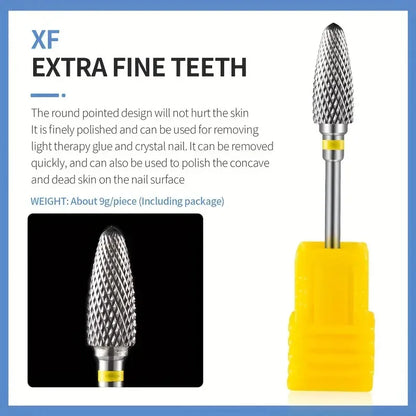 Tungsten Carbid Nail Drill Bits Electric Manicure Drill Accessory Milling Cutters for Nail Gel Polish Remover Nail Tools Efi…