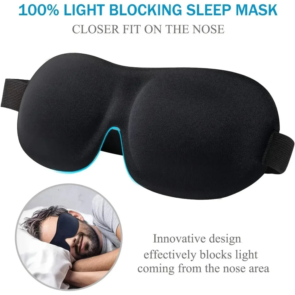3D Sleep Mask Blindfold Sleeping Aid Soft Memory Foam Eye Mask for Sleeping Travel Light Slaapmasker Eye Cover Lightweight S…