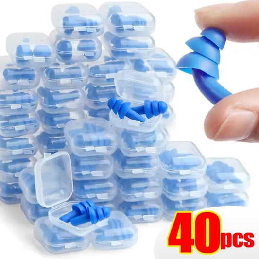25/1Pair Ear Plugs Sleeping Noise Cancelling Reusable Silicone Sound Block Earplugs Summer Waterproof Swimming Ear Plug With…