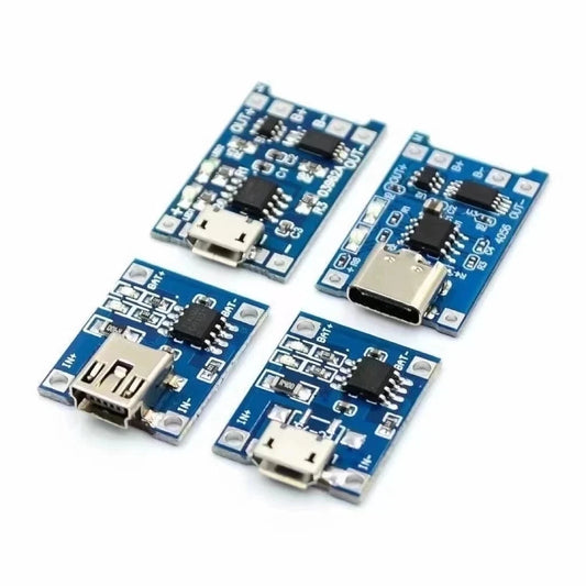 2/5PCS 5V 1A Micro/Type-c/Mini 18650 TP4056 Lithium Battery Charger Module Charging Board With Protection Dual Functions Li-…