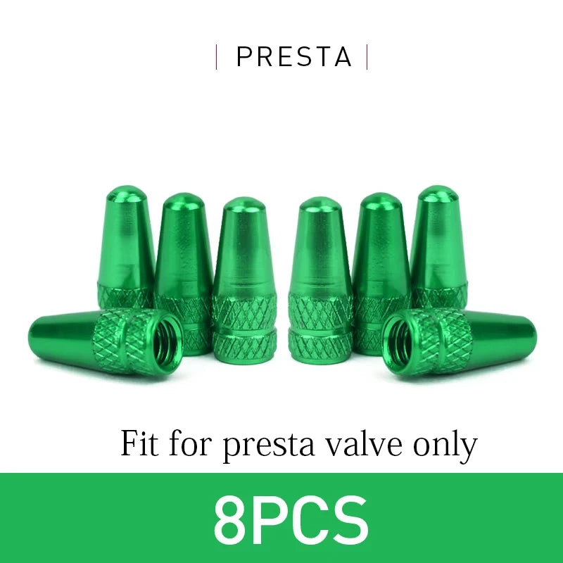 4/8pcs Aluminum Alloy Bicycle Tire FV Valve Cap MTB Road Bike Covered Protector Road MTB Tyre Dustproof Bike Presta Valve -…