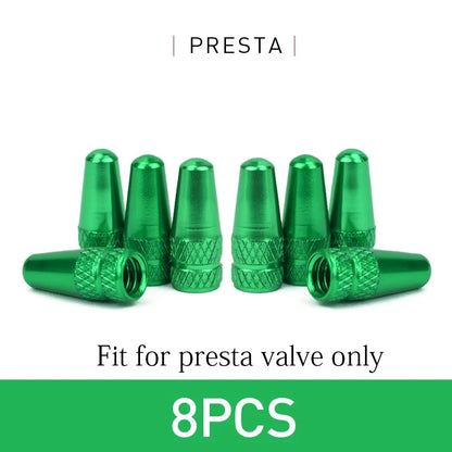 4/8pcs Aluminum Alloy Bicycle Tire FV Valve Cap MTB Road Bike Covered Protector Road MTB Tyre Dustproof Bike Presta Valve -…