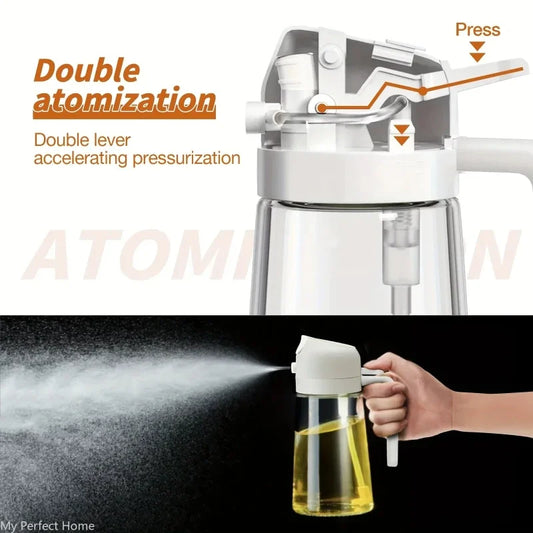 2in1 500ml Plastic Kitchen Oil Sprayer Spray Oil Olive Spray Bottle for Oil Dispenser BBQ Baking Roasting Picnic Kitchen Too…