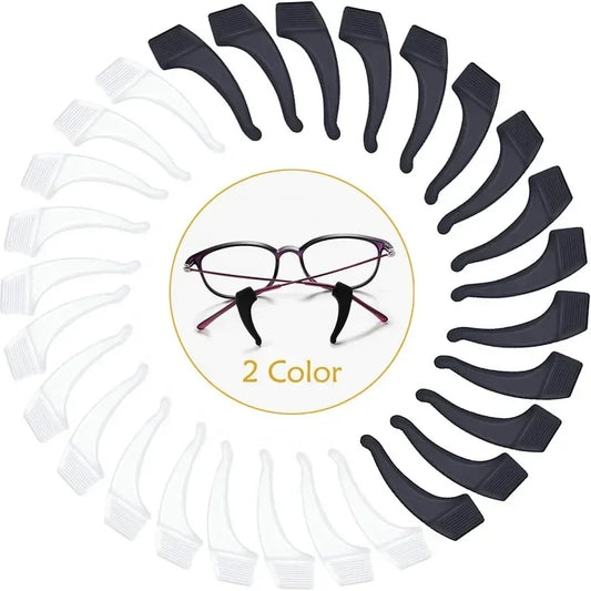 2/40pcs Silicone Ear Hook Anti-slip Glasses Leg Ear Sleeve Bracket Fastener Sunglasses Accessories Grip Anti-fall Eyewear Ho…