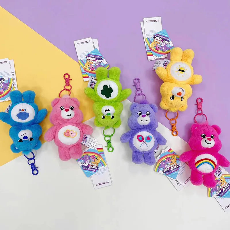 Care Bears Plush Kawaii Carebears Rainbown Bear Plush Anime Hobby Toy Keychain Bag with Sound Dolls Christmas Birthday Gifts…