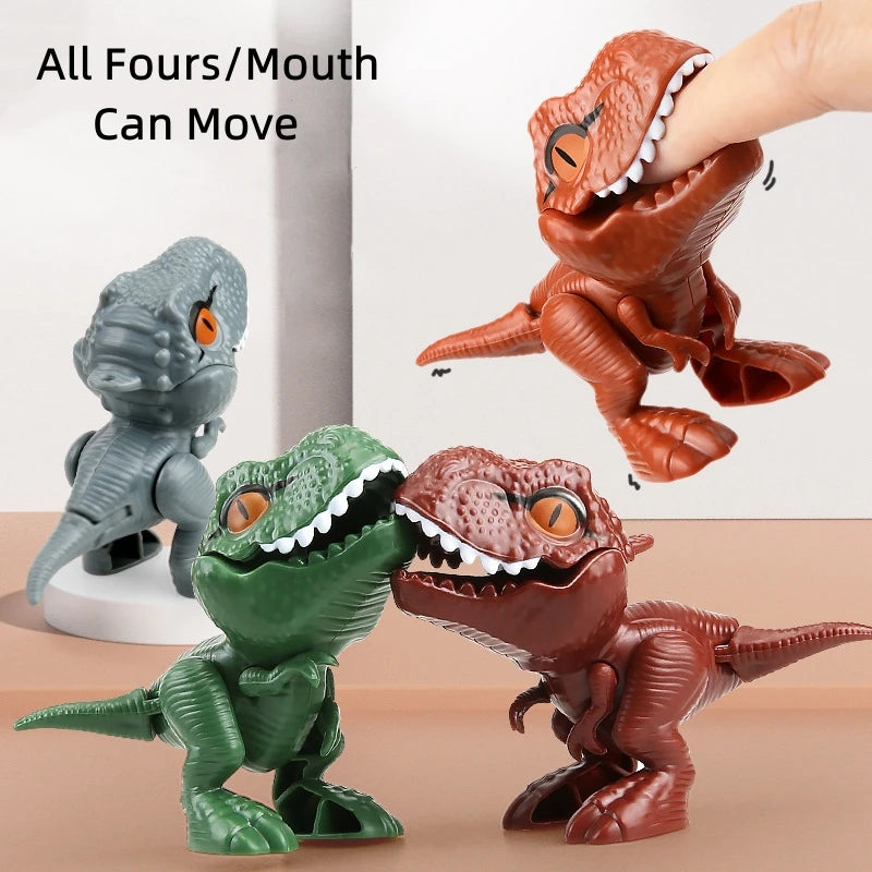 Jurassic Finger Dinosaur Triceratops Tyrannosaurus Model Toys for Kids Creative Finger Biting Dinosaurs Interactive Toy Boy…