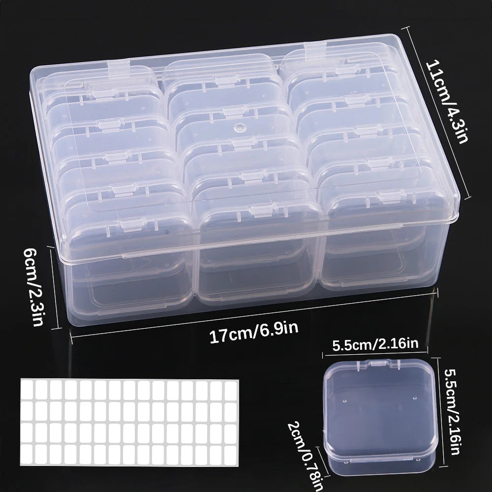 DIY Diamond Painting Embroidery Storage Box, Nail Art Jewelry Rhinestone Mosaic Storage Container, Multifunctional Storage B…