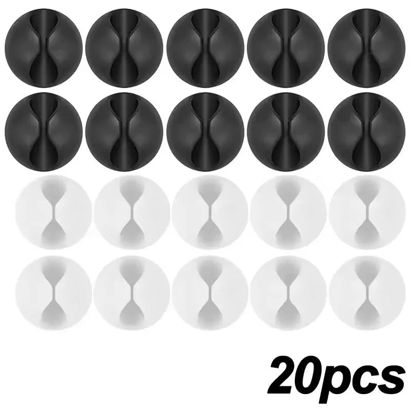 5/50Pcs Mini Cable Winder Organizer USB Charging Cable Clips Desk Tidy Organiser Wire Cord Holder Protectors In Home Office…