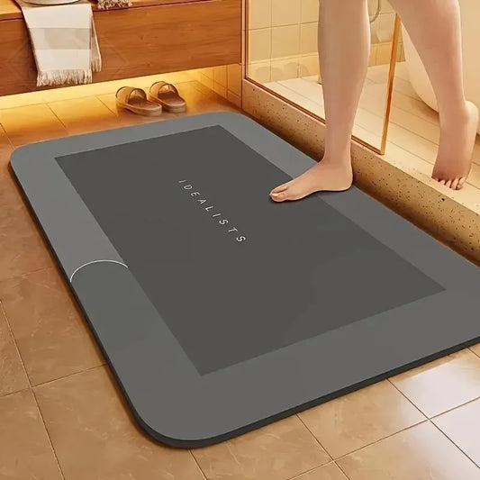 Diatomaceous Earth Bath Mat Super Absorbent Non Slip Fast Drying Soft Floor Mat for Shower Laundry Bedroom Kitchen RV Bathro…
