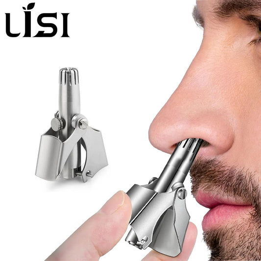 LISI Washable Portable Manual Nose Hair Trimmer for Men & Women Waterproof Stainless Steel Ear Hair Trimmer with Cleaning Br…