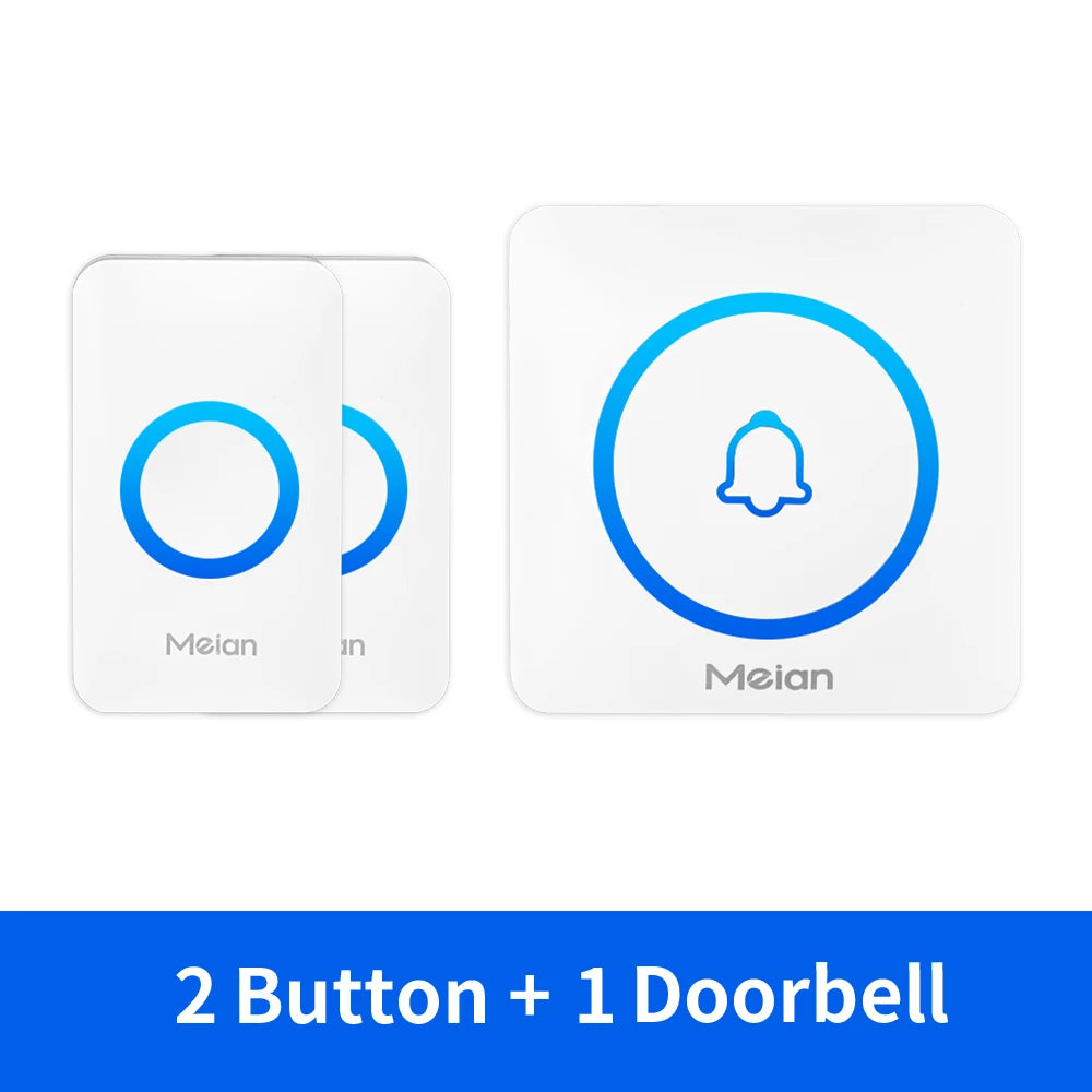 Meian Smart Home Doorbell Wireless Security Doorbell IP65 Waterproof Outdoor Door Bell 60 Songs 5 Volume Adjustable Chime Ki…