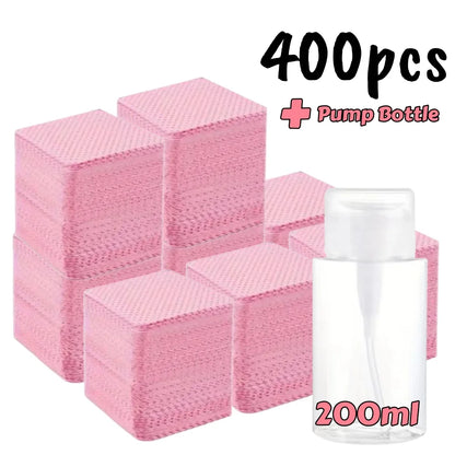 20/600pcs Lint-Free Nail Wipes Gel Cleansing Tissues Aluminum-Free Nail Polish Remover Pads for NaiArt Beauty Cleaning Care…