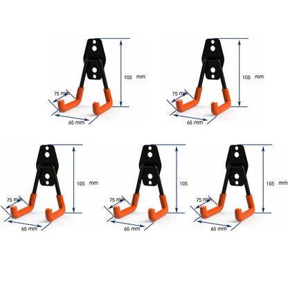 Heavy Duty Metal Hook Garage Organizer Wall Mount Bicycle Hanger Hooks Wall Mount Anti-slip Storage Hook For Ladders Garden…