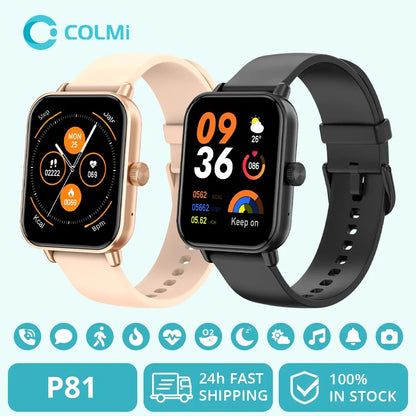 COLMI P81 Voice Calling Smart Watch Ultra 1.9 inch Screen 24H Health Monitor 100+ Sports Modes, Bluetooth Smartwatch Men Wom…