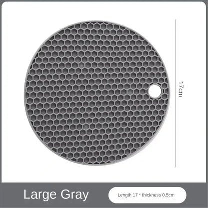 Table mat tool multifunctional kitchen silicone tableware mat, round anti slip coffee cup coaster, pot holder - image 11