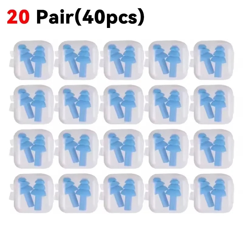 25/1Pair Ear Plugs Sleeping Noise Cancelling Reusable Silicone Sound Block Earplugs Summer Waterproof Swimming Ear Plug With…