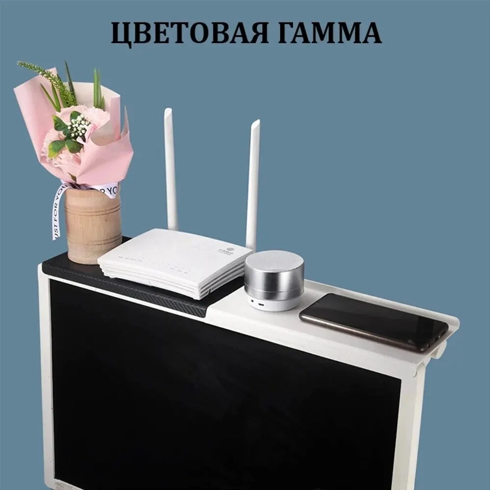 1PC Hot Selling Computer and TV Screen Storage Rack Wireless Router Set-top Box Rack No Perforated Storage Bracket Divine To…