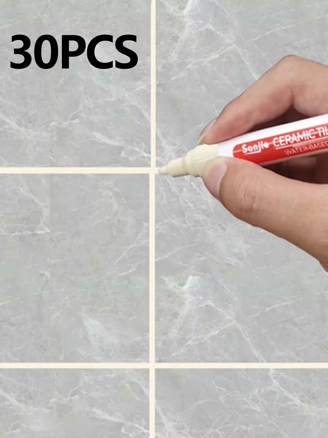1/5/10/30PC Ceramic tile bathroom wall floor tile gap color repair anti-mildew waterproof whiteboard color repair pen - imag…