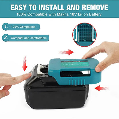 For Makita 18V With USB With Type-C Battery Holder For Makita 18V Battery BL1840 BL1850 BL1860 Charger Adapter Charging - im…
