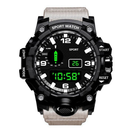 Fashion Men's Watch Sports Electronic Wristwatch Large dial Multifunctional Waterproof Luminous Alarm Kids Male's Military W…