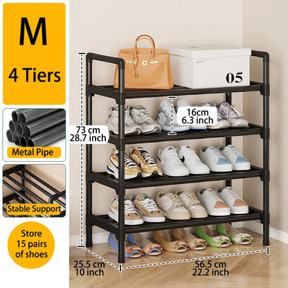 Multiple Layers Metal Shoe Rack, Large Capacity Shoe Organizer for Entryway, Closet, Garage, Shoe Shelf for Living Room - im…