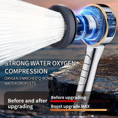 1pc Filtered Supercharged Shower Head Four-speed Adjustment With Water Seal Multi-functional Home Shower Bathroom Accessorie…