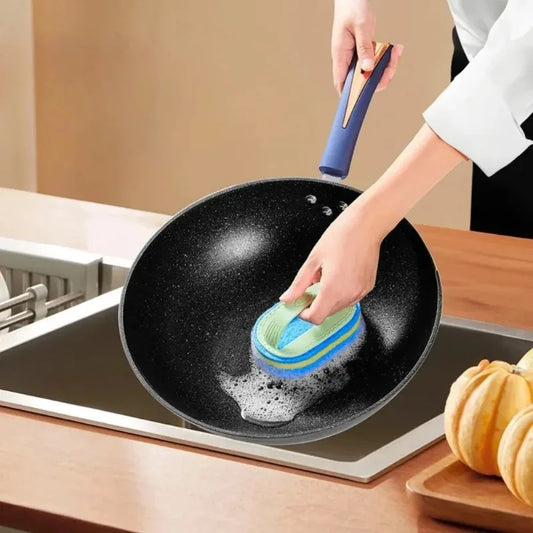 Kitchen Bathroom Toilet Cleaning Magic Sponge Glass Wall Cleaning Bath Brush Handle Sponge Ceramic Window Slot Clean Brush -…