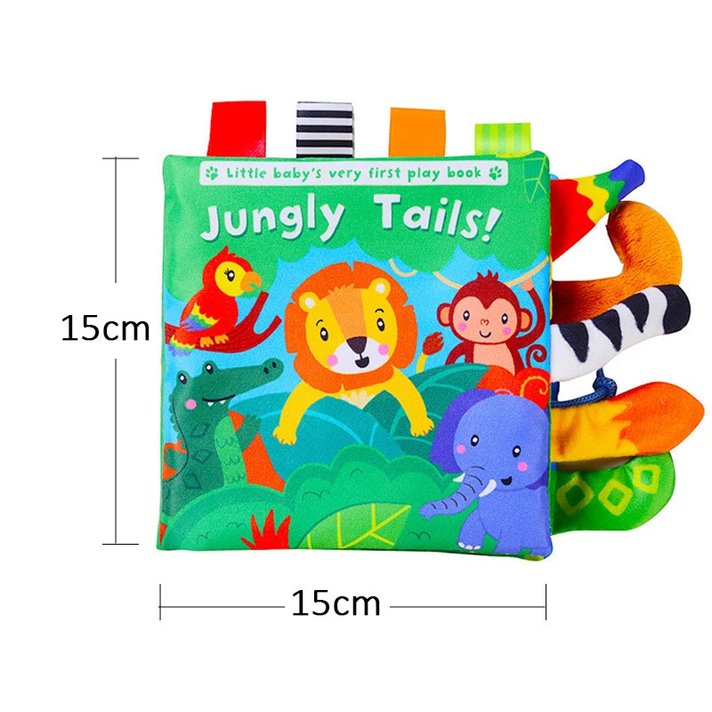Soft Baby Books 3D Touch Feel High Contrast Cloth Book Sensory Early Learning Stroller Toys for Infant Toddler Gifts 0-12 Mo…