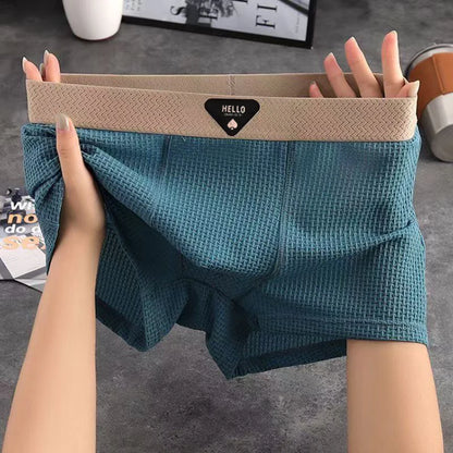 1pcs Men's Boxer Shorts Ice Silk Underwear Plus Size Underpants Breathable Sexy Slim Panties Air-conditioned Lingerie Wholes…