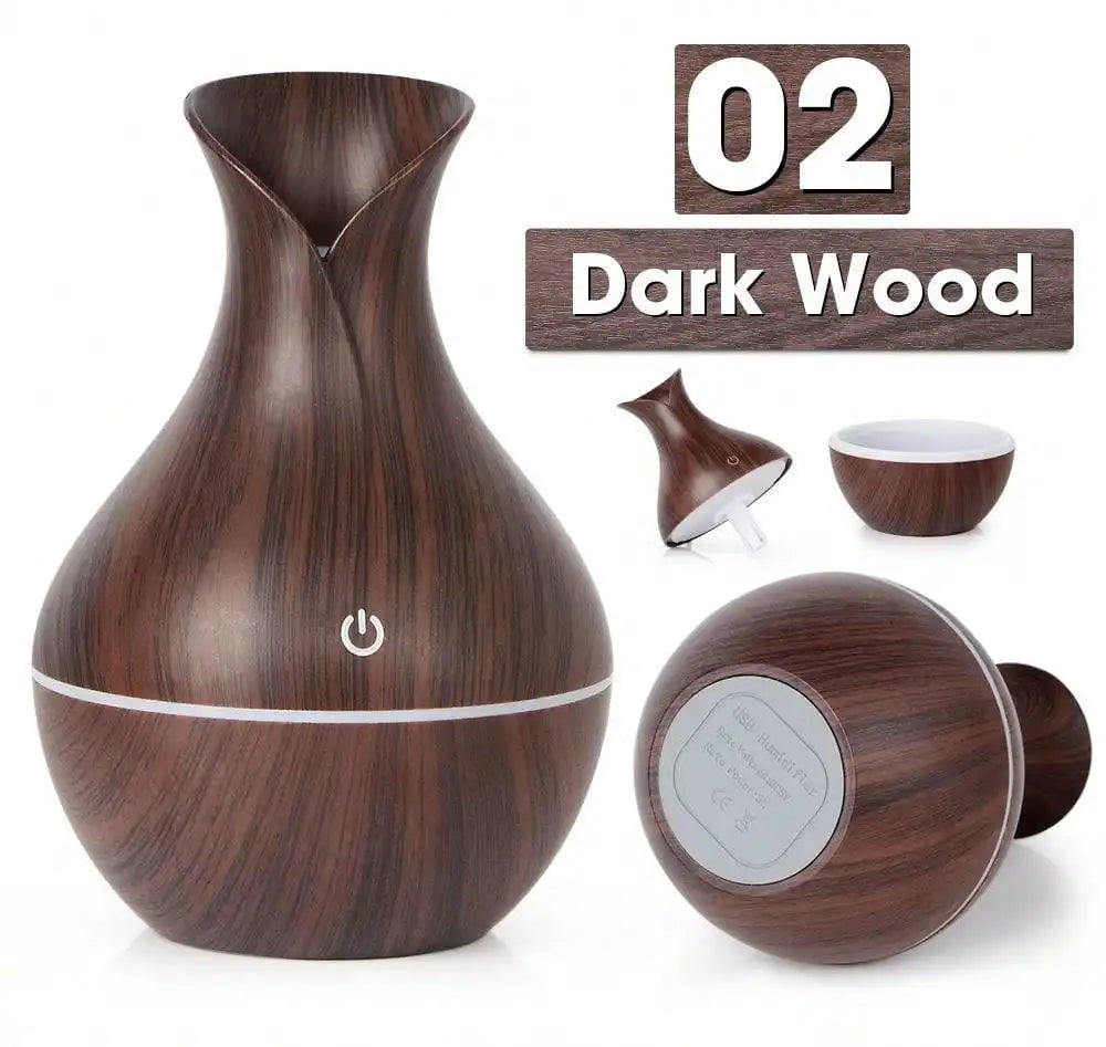 200ml Air Humidifier Essential Oil Diffuser USB Mist Maker Mini Humidificador with Colorful Light for home office car - imag…