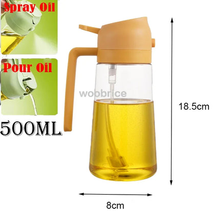 Olive Oil Spray Bottle for Oil Bottle Pouring for Cooking Oil Spices Camping Dispenser with Automatic Lid Spice Shaker - ima…