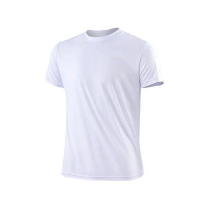 Men's Quick Dry Short Sleeve Gym Running Moisture Wicking Round Neck T-Shirt Training Exercise Gym Sport Shirt Tops Lightwei…