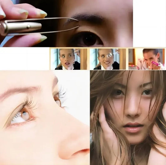 1PC Portable Stainless Steel Eyebrow Tweezer with Smart LED Light - Makeup Removal Tool - image 2