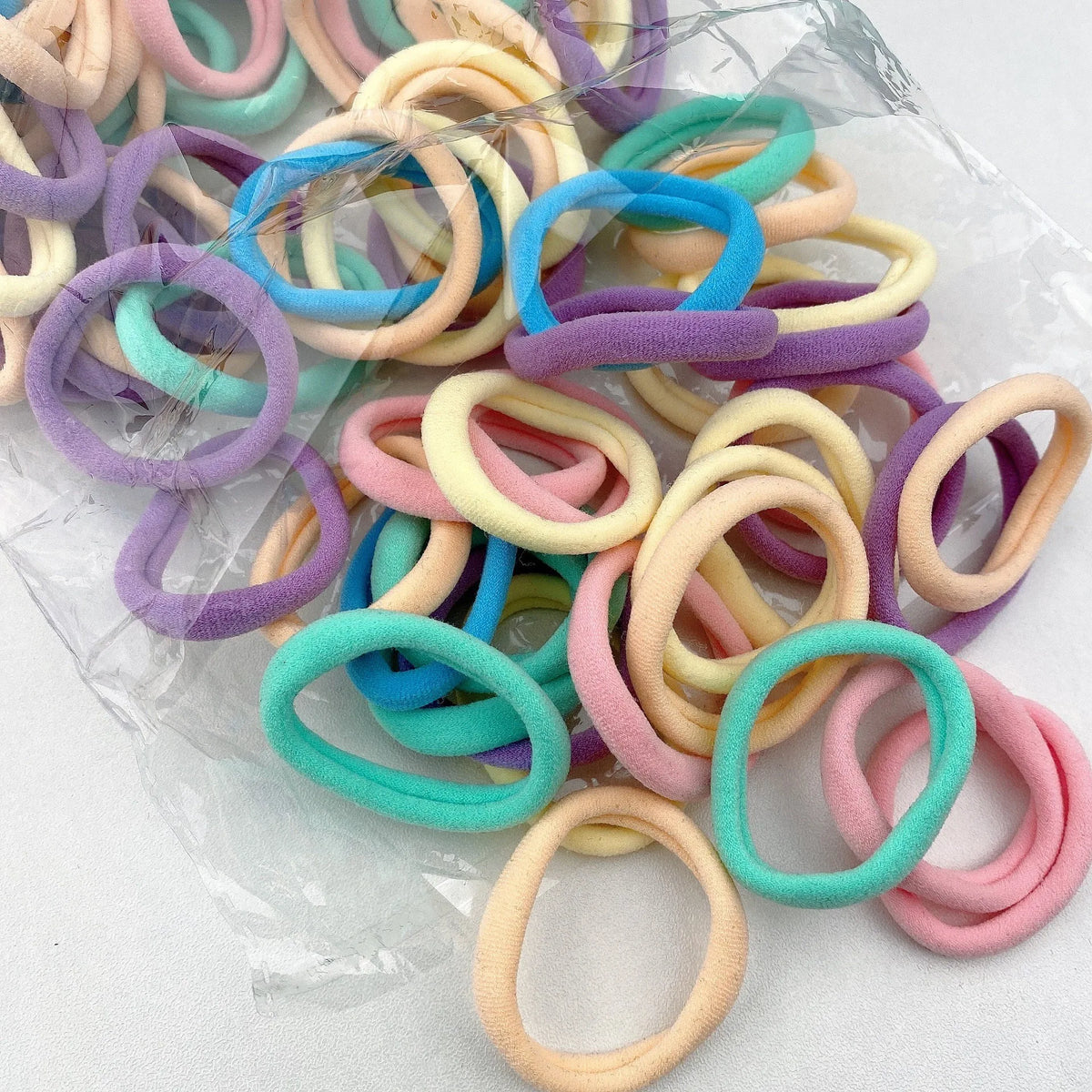 20/50/100pcs Four seasons Elastic Hair Bands Girls 4CM Sweets Scrunchie Rubber Band Hair Ties Clips Headband Hair Accessorie…