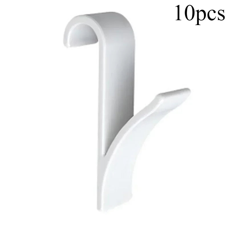 Kitchen Bathroom Hanger Clips Storage Racks White Clear Hanger Heated Towel Radiator Rail Clothes Scarf Hanger Hooks Holder…