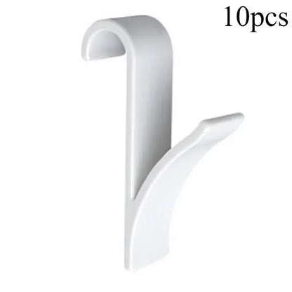 Kitchen Bathroom Hanger Clips Storage Racks White Clear Hanger Heated Towel Radiator Rail Clothes Scarf Hanger Hooks Holder…