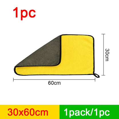 SEAMETAL Microfiber Car Washing Towel 400GSM Double-Sided Coral Velvet Clean Towels High Water Absorption Car Wash Drying Cl…
