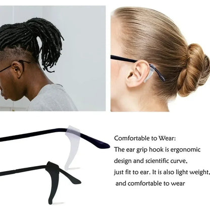 2/40pcs Silicone Ear Hook Anti-slip Glasses Leg Ear Sleeve Bracket Fastener Sunglasses Accessories Grip Anti-fall Eyewear Ho…
