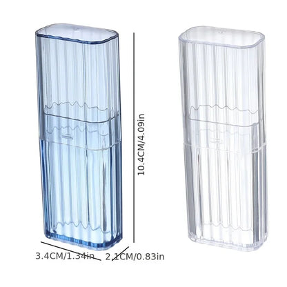 1pc Portable Transparent Storage Box, Practical Toothpick Cotton Swab Case for Travel or Business Trip - image 4