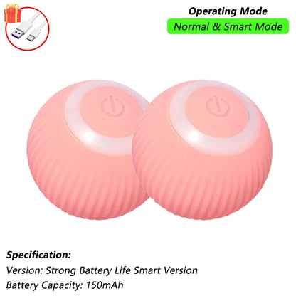iLMH 1/2 PCS Cat Interactive Ball Toy Automatic Rolling Ball Faux Tail Rechargeable Smart Pet Electric Toy Pet Toy Imitate M…