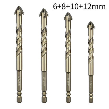 High-Four-Edged Serrated Eccentric Drill for Dry Drilling of Ceramic Tiles, Glass, Marble, Concrete, Stainless Steel Drill B…