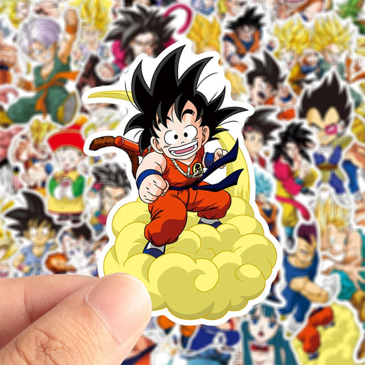 10/30/50pcs Classic Japan Anime Dragon Ball Stickers Kids Decals Toy DIY Laptop Water Bottle Phone Cool Cartoon Son Goku Sti…