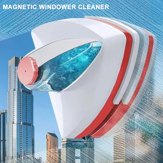 Magnetic Glass Window Cleaner Brush Double-layer Automatic Water Discharge Wiper Window Brush for Home Household Cleaning To…